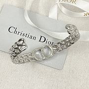 Bagsaaa Dior Crystal Silver Bracelet  - 5