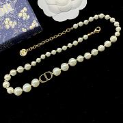 Bagsaaa Dior CD Logo Pearl Set (Necklace + Bracelet) - 2