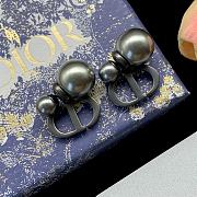 Bagsaaa Dior Montaigne CD Black Stud Earrings - 5