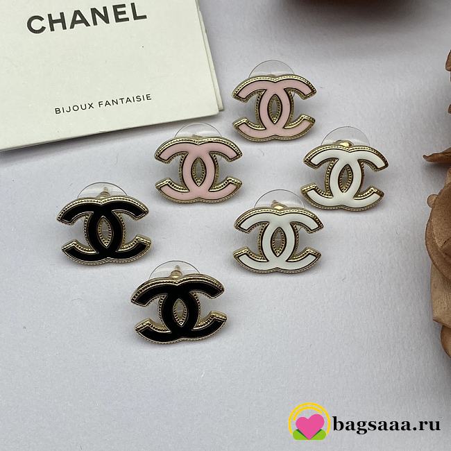 Bagsaaa Chanel CC Logo Stud Earrings 02 - 1