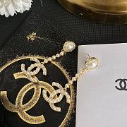 Bagsaaa Chanel CC Logo Crystal Gold Drop Earrings - 2