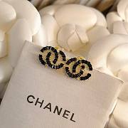 Chanel Black CC Logo Stud Earrings - 3