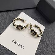 Bagsaaa Chanel Black Hoop Earrings - 6