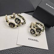 Bagsaaa Chanel Black Hoop Earrings - 4