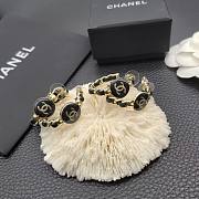 Bagsaaa Chanel Black Hoop Earrings - 3