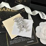 Bagsaaa Chanel Crystal Silver Drop Earrings - 3