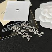 Bagsaaa Chanel Crystal Silver Drop Earrings - 5
