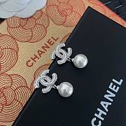 Bagsaaa Chanel Pearl Silver Drop Earrings 02 - 5