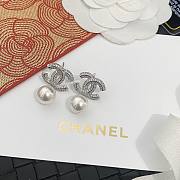 Bagsaaa Chanel Pearl Silver Drop Earrings 02 - 4