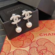 Bagsaaa Chanel Pearl Silver Drop Earrings 02 - 3