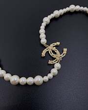 Bagsaaa Chanel Pearl and CC Gold Logo Necklace - 6