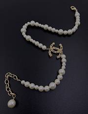 Bagsaaa Chanel Pearl and CC Gold Logo Necklace - 4