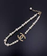 Bagsaaa Chanel Pearl and CC Gold Logo Necklace - 3