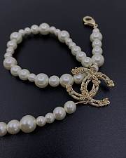 Bagsaaa Chanel Pearl and CC Gold Logo Necklace - 2