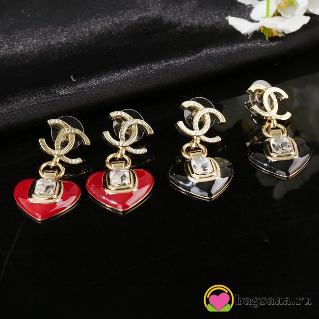 Bagsaaa Chanel Heart Drop Earrings - 1