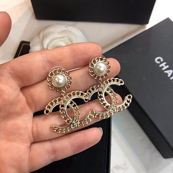Bagsaaa Chanel Drop Pearl Earrings 