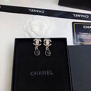 Bagsaaa Chanel Tear Drop Black Earrings - 5