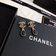 Bagsaaa Chanel Tear Drop Black Earrings - 2