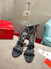 	 Bagsaaa Christian Louboutin Spikita Strap 100 Black Spike Heels - 5