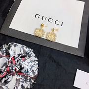 Bagsaaa Gucci Pearl Gold Square Drop Earrings - 5