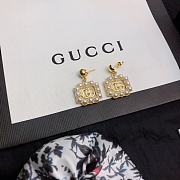 Bagsaaa Gucci Pearl Gold Square Drop Earrings - 4