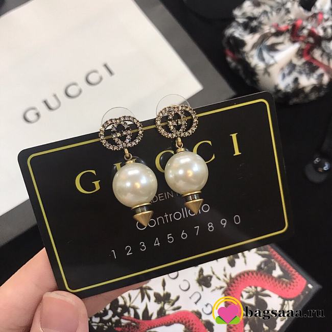 Bagsaaa Gucci Pearl Stud Earrings - 1