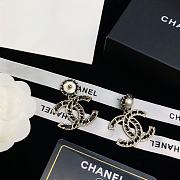 Bagsaaa Chanel Black CC Logo Drop Earrings - 3