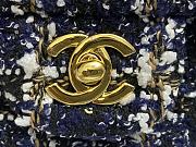 Bagsaaa Chanel Tweed Flap Bag Blue, Gold and White - 25cm - 4