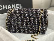 	 Bagsaaa Chanel Tweed Flap Bag Black and Multicolor - 25cm - 5