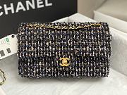 	 Bagsaaa Chanel Tweed Flap Bag Black and Multicolor - 25cm - 3