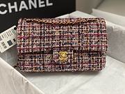 	 Bagsaaa Chanel Tweed Flap Bag Pink, Red, White, Black - 25cm - 2