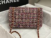	 Bagsaaa Chanel Tweed Flap Bag Pink, Red, White, Black - 25cm - 3