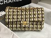 	 Bagsaaa Chanel Tweed Flap Bag Brown and Cream - 25cm - 5