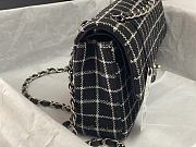 	 Bagsaaa Chanel Tweed Flap Black and White Lines - 25cm - 6