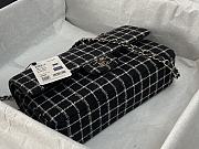 	 Bagsaaa Chanel Tweed Flap Black and White Lines - 25cm - 3