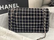 	 Bagsaaa Chanel Tweed Flap Black and White Lines - 25cm - 2