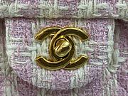 	 Bagsaaa Chanel Tweed Flap Pink and Cream - 25cm - 5