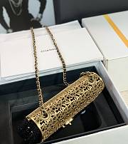 Bagsaaa Chanel Evening Flap Bag Black Tweed and Gold - 20x13x7cm - 5