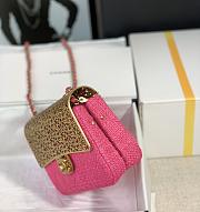 	 Bagsaaa Chanel Evening Flap Bag Pink Tweed and Gold - 20x13x7cm - 5