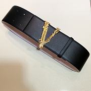 Bagsaaa Versace Barocco V buckle black belt 7cm - 3