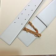 	 Bagsaaa Versace Barocco V buckle white belt 7cm - 4