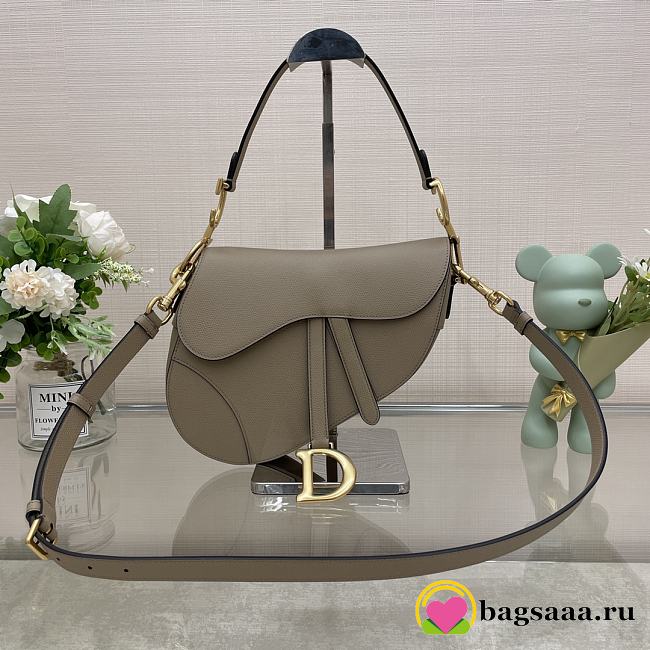 Bagsaaa Dior Saddle Grey Bag - 25.5x20x6.5cm - 1