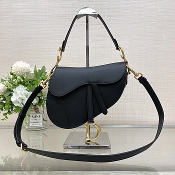 	 Bagsaaa Dior Saddle Black Bag - 25.5x20x6.5cm
