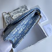 Bagsaaa Dior Saddle Pouch Light Blue Dior Oblique Jacquard - 22 x 14.5 x 4.5 cm - 6