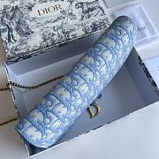 Bagsaaa Dior Saddle Pouch Light Blue Dior Oblique Jacquard - 22 x 14.5 x 4.5 cm - 4
