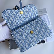 Bagsaaa Dior Saddle Pouch Light Blue Dior Oblique Jacquard - 22 x 14.5 x 4.5 cm - 5