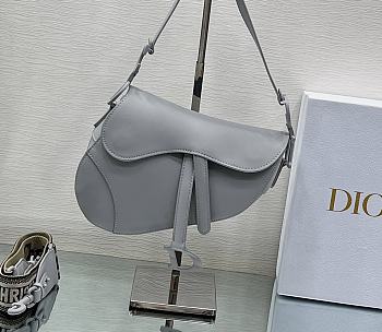 Bagsaaa Dior Saddle Light Grey - 25.5 x 20 x 6.5 cm