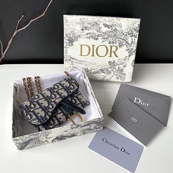 Bagsaaa Dior Chain Belt Oblique Bag - 11×8CM