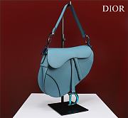 Bagsaaa Dior Saddle Blue Leather and coloful harrdware - 25.5 x 20 x 6.5 cm  - 6
