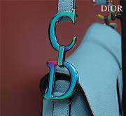 Bagsaaa Dior Saddle Blue Leather and coloful harrdware - 25.5 x 20 x 6.5 cm  - 3